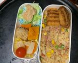 レンジ簡単中華風ジャージャー麺味炒飯弁当作り方16写真