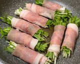 中華風ごまだれ♪水菜の肉巻き作り方4写真