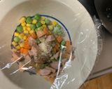 レンジ簡単ビーフシチュー味オムライス弁当作り方2写真
