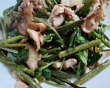 シドケと豚肉炒め作り方4写真