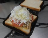 鯖缶のホットサンド　カレー風味作り方5写真