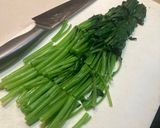 サラダチキンとかき菜のポン酢和え作り方1写真