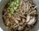 ブロッコリーと 鶏ひき肉 きのこの オイスター煮作り方4写真