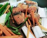 鮭と白菜のチリ味噌ソース作り方4写真