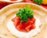 綺麗な紅白で〜とろろの漬け鮪乗せ〜作り方4写真