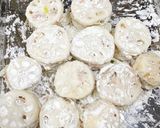 材料3つ❁⃘れんこんのツナねぎ挟み揚げ♬作り方11写真