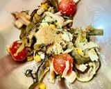 冷製パスタ！夏野菜の柚子胡椒ダシダハニー作り方1写真