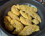 カリカリ衣の鶏ささみのカレー風味焼き作り方5写真