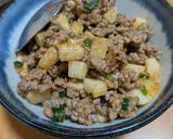山椒でピリっ！長芋のシャキシャキそぼろ丼作り方5写真