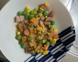 レンジ簡単ビーフシチュー味オムライス弁当作り方4写真