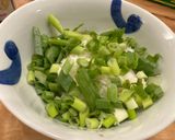かつおタタキ砂糖醤油漬け青ねぎ飯作り方1写真