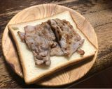 国産豚切り落としの胡椒焼きチーズトースト作り方3写真