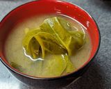 ほんのり苦み！つるむらさきのお味噌汁作り方6写真