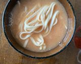 お一人様☆ざる麺でクリームパスタ風麺汁作り方4写真