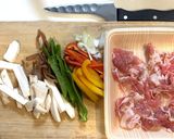 豚肉・パプリカ・エリンギのガリバタ醤油炒め作り方1写真