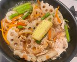 蓮根と鶏肉のバター炒め作り方4写真