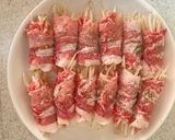 ＊旨味をプラス！ピリ辛もやしの豚肉巻き＊作り方4写真