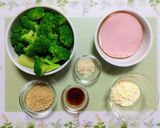 簡単夕飯無限ブロッコリーとハムのマヨごま和え弁当作り方1写真