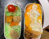 レンジ洋風トマト焼そば味オムライス弁当作り方18写真