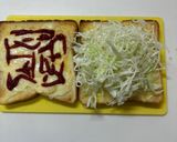 【簡単朝食】キャベツチーズホットサンド作り方3写真