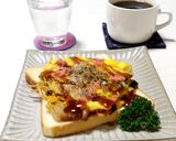 残り焼きそばアレンジ✳焼きそばトースト作り方7写真