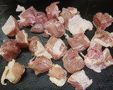 鶏もも肉となすの甘酢炒め作り方1写真