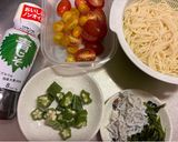 サラダ仕立てのそうめんアレンジ作り方1写真