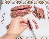 牛ミスジ&筍&ししとうで青椒肉絲作り方1写真