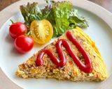 ひき肉と野菜の包まないオムレツ♡作り方5写真