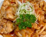 鶏もも肉と新玉ねぎのトマト甘酢あん♪作り方8写真