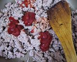 お弁当にも！味付き旨辛ひき肉オムレツ!!作り方3写真