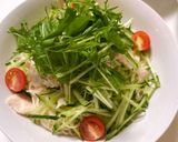 サラダチキンと水菜の中華風ひやむぎ作り方10写真
