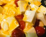 ミニ豆腐とプチトマトのスクランブルエッグ作り方2写真