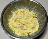 千切り大根とハムサラダのお好み焼き作り方3写真