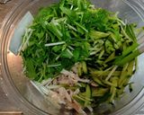サラダチキンとキュウリと水菜の搾菜和え作り方6写真