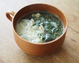 クミン入りモロヘイヤのチキンスープ作り方7写真