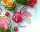 材料二つ❤ラディッシュの金魚飾り作り方2写真