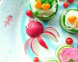 材料二つ❤ラディッシュの金魚飾り作り方3写真