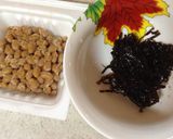 納豆としいたけ昆布のトースト作り方1写真