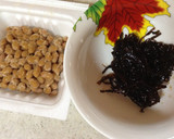 納豆としいたけ昆布のトースト作り方1写真