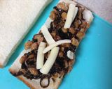 納豆としいたけ昆布のトースト作り方4写真