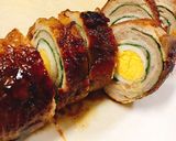 にんにく味でうずらの卵と大葉の豚肉ロール作り方12写真