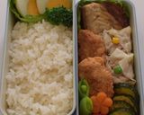 【キャラ弁】パイナップル弁当作り方1写真