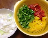 彩り♪鶏肉×胡桃×パプリカ＆ピーマン炒め作り方3写真