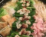 鶏皮でもつ鍋♬もつ鍋と水炊きのWの美味さ作り方6写真