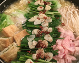 鶏皮でもつ鍋♬もつ鍋と水炊きのWの美味さ作り方6写真