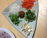 七夕おにぎり(糠漬け野菜入り)作り方1写真