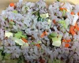 七夕おにぎり(糠漬け野菜入り)作り方3写真