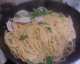 かんたん♪♪　豚肉と三つ葉の和風パスタ作り方5写真
