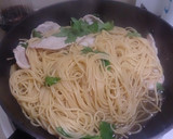 かんたん♪♪　豚肉と三つ葉の和風パスタ作り方5写真